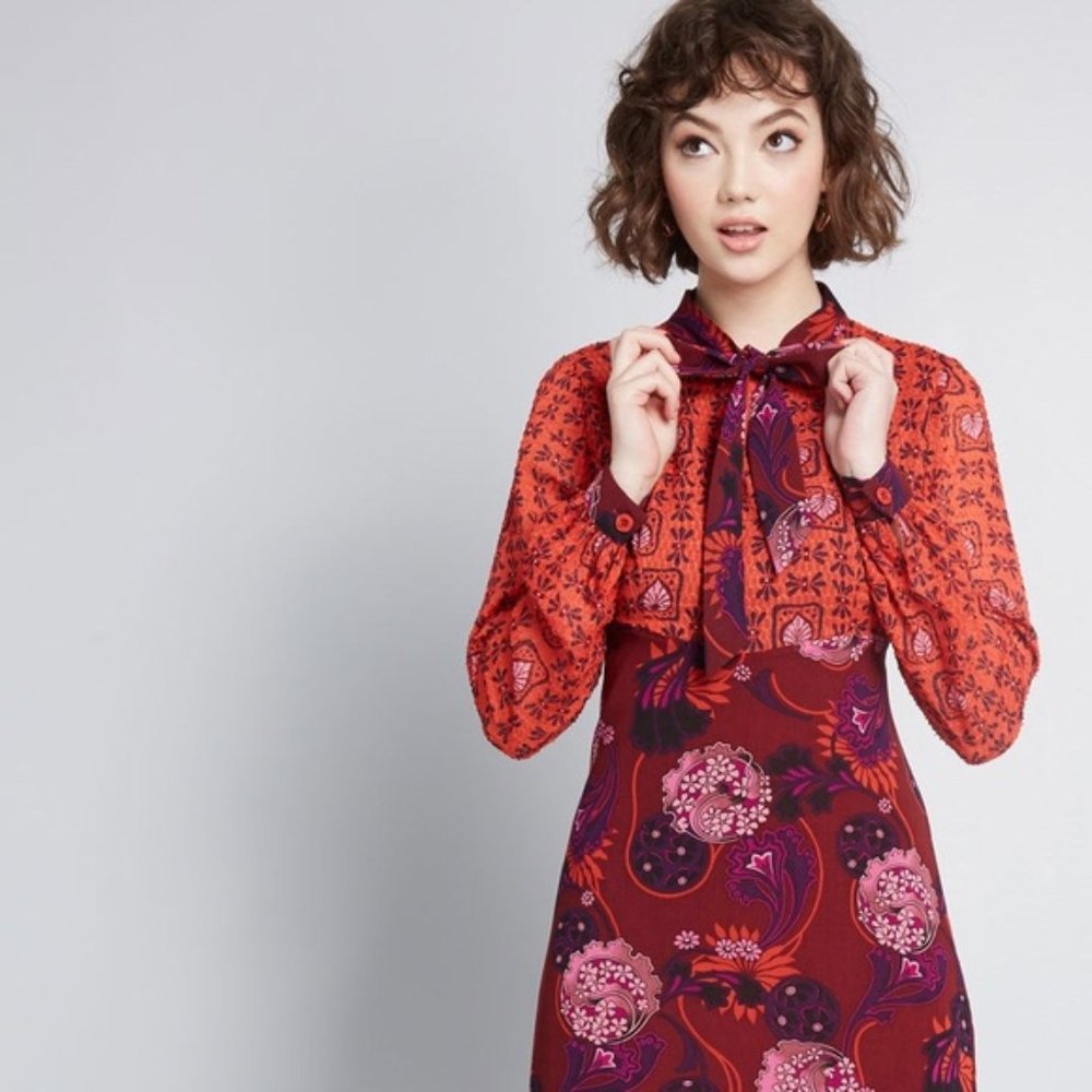 🌻Anna Sui Modcloth Unforgettable Flair Dress